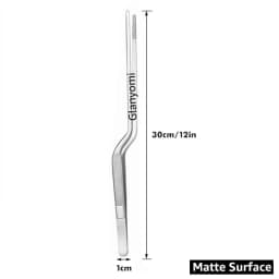 Colorful 8/12-Inch Kitchen Tongs, Stainless Steel Culinary Precision Tweezer Cooking Tongs for BBQ, Food Styling & Baking Decor