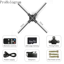 3D Fan Hologram Projector Wifi Display Advertising Logo Light Led Sign Holographic Lamp Three-Dimensional Projectors 52-80CM