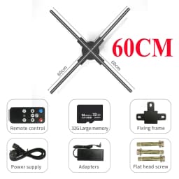 3D Fan Hologram Projector Wifi Display Advertising Logo Light Led Sign Holographic Lamp Three-Dimensional Projectors 52-80CM