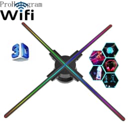 3D Fan Hologram Projector Wifi Display Advertising Logo Light Led Sign Holographic Lamp Three-Dimensional Projectors 52-80CM