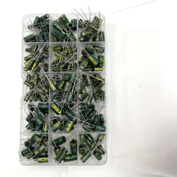 225Pcs/Box Capacitor Kit DIP Aluminum Electrolytic Capacitors Set 15Values 16V-50V 1uF-470uF Assorted Kit Storage Low