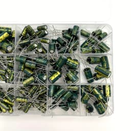 225Pcs/Box Capacitor Kit DIP Aluminum Electrolytic Capacitors Set 15Values 16V-50V 1uF-470uF Assorted Kit Storage Low