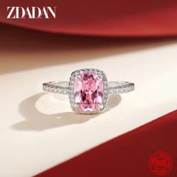 ZDADAN 925 Sterling Silver Vintage Emerald Rings For Women Wedding Engagement Jewelry