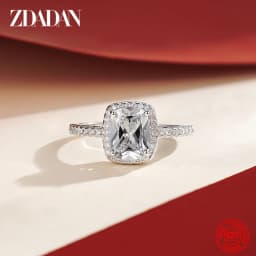 ZDADAN 925 Sterling Silver Vintage Emerald Rings For Women Wedding Engagement Jewelry