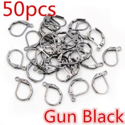 30-50pcs/lot Gold Silver French Lever Earring Hooks Wire Settings Base Hoops Earrings For DIY Jewelry Making Supplies Wholesale