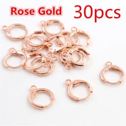 30-50pcs/lot Gold Silver French Lever Earring Hooks Wire Settings Base Hoops Earrings For DIY Jewelry Making Supplies Wholesale