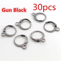 30-50pcs/lot Gold Silver French Lever Earring Hooks Wire Settings Base Hoops Earrings For DIY Jewelry Making Supplies Wholesale