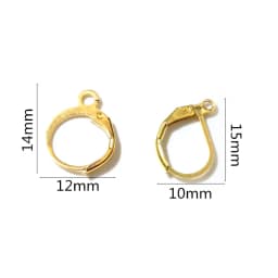 30-50pcs/lot Gold Silver French Lever Earring Hooks Wire Settings Base Hoops Earrings For DIY Jewelry Making Supplies Wholesale