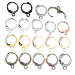 30-50pcs/lot Gold Silver French Lever Earring Hooks Wire Settings Base Hoops Earrings For DIY Jewelry Making Supplies Wholesale