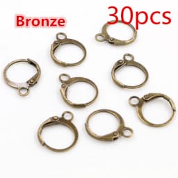 30-50pcs/lot Gold Silver French Lever Earring Hooks Wire Settings Base Hoops Earrings For DIY Jewelry Making Supplies Wholesale