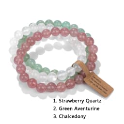 3PCS Natural Stone Bracelet Rose Quartzs Opal Turquoises Amethysts Hematite Jaspers Bracelets for Women Men Gift Jewelry Set