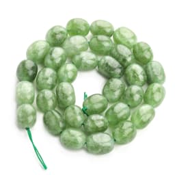 9x11mm Oval Natural Stone Apatite Tourmaline Peridot Bead Smooth Loose Beads for Jewelry Making Supplier DIY Charm Bracelet 15''