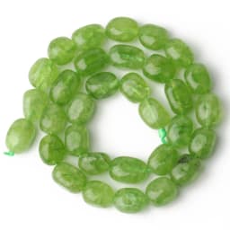 9x11mm Oval Natural Stone Apatite Tourmaline Peridot Bead Smooth Loose Beads for Jewelry Making Supplier DIY Charm Bracelet 15''