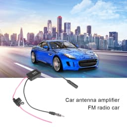 Kebidumei 12V Car Radio Antenna FM/AM Radio Signal Amplifier Booster Car Antenna Aerials 80-108MHz For Marine Boat Auto