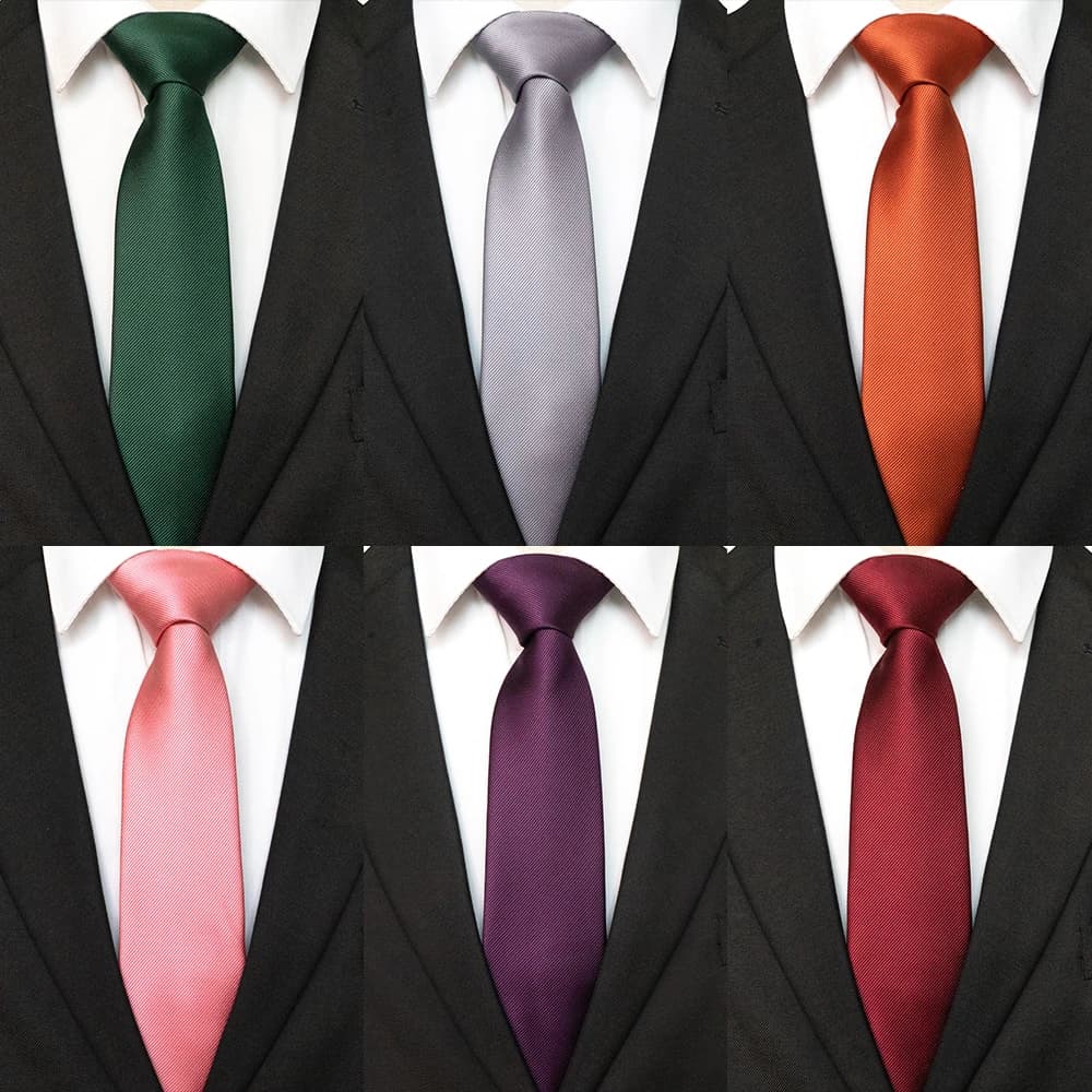 JEMYGINS New Hot Green Solid Silk Ties for Men 7cm Blue Necktie Shirt Accessories Wedding Gift Man's Office Gravatas