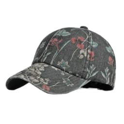 LDSLYJR Spring Denim Flower Print Casquette Baseball Cap Adjustable Outdoor Snapback Hats for Men and Women 170
