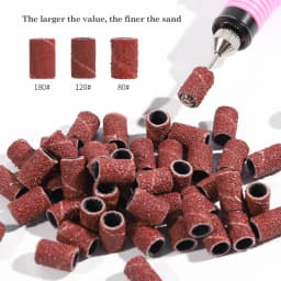 50/100pcs Nail Sanding Ring Bands Electric Manicure Nail Drill Bits 80/120/180/240 Grit UV Gel Polish Removal Accessory Tool