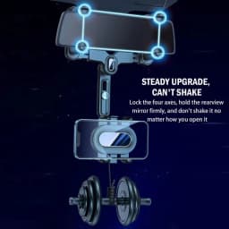2023 Universal 360 Rotatable Retractable Car Phone Holder Rearview Mirror Driving Recorder Bracket Car Cell Phone Support Stand