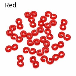 500pcs 11x6mm Colorful Rubber S Clips Connector Clasp Hook for Jewelry Making DIY Findings