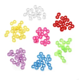 500pcs 11x6mm Colorful Rubber S Clips Connector Clasp Hook for Jewelry Making DIY Findings