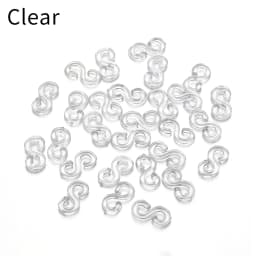 500pcs 11x6mm Colorful Rubber S Clips Connector Clasp Hook for Jewelry Making DIY Findings