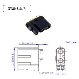 5PCS Amass XT30(2+2)-F XT30PB(2+2)-M XT30PW(2+2)-M Gold Plated Plug with Signal Pin XT30U Adapter for RC Drone Aircraft Mode