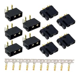 5PCS Amass XT30(2+2)-F XT30PB(2+2)-M XT30PW(2+2)-M Gold Plated Plug with Signal Pin XT30U Adapter for RC Drone Aircraft Mode