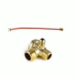 200mm Air Compressor Check Valve Exhaust Tube 3-Port Zinc Alloy Check Valve For Tube Connecting Air Compressor Parts Accessories