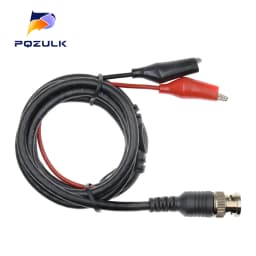 1PCS BNC Male Plug To Dual Hook Clip Alligator Clip Banana Plug Test Lead For For Oscilloscope/Multimeter