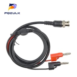 1PCS BNC Male Plug To Dual Hook Clip Alligator Clip Banana Plug Test Lead For For Oscilloscope/Multimeter