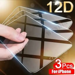 3 Pcs Tempered Glass For iPhone 17 16 15 14 13 12 11 Pro Max 8 7 Plus SE Screen Protector Full Protective Glass
