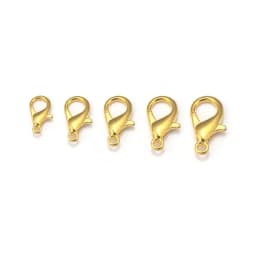 100pcs 10-18mm DIY Lobster Clasp for Bracelet Necklace Hooks Chain Closure Keychain