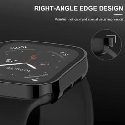 Glass+Case For Apple Watch 7 8 45mm 41mm 49mm 44mm 40mm Straight Edge Screen Protector Cover Case iWatch 4 5 SE 6 7 8 Ultra 49mm