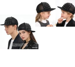 BASEBALL CAPS FOR BOTH Men Women Boys Girls Punk Studded Baseball Hip-Hop Hat Adjustable Snapback Spike Rivet Stud Cap