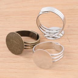 10pcs Antique Bronze Adjustable Ring Bezel Blanks 14mm Circle Pad Fingerring Base Settings For Jewelry Making Supplies