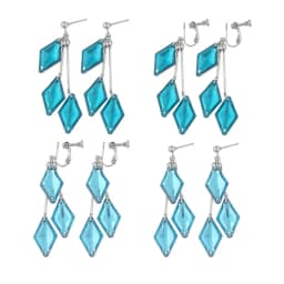Twisted Wonderland The Little Mermaid Earrings for Women Floyd Clip Earrings Geometry Aesthetic Tassel Ear Clip Jewelry