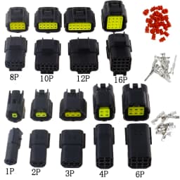 1 2 3 4 6 8 10 12 16 Pin Denso Auto Waterproof Wire Connector Electrical Plug Car Sealed Truck Harness Socket With Terminal