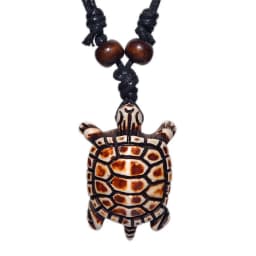 Surfer Necklace Sea Turtle Pendant Men Choker Inca Jewelry Nautical Style Imitation Yak Bone Necklaces Amulet Wax Cord Adjustabl