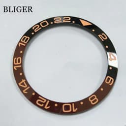 New Slope Black Grey 38mm*30.6mm High quality Ceramic/Alloy Bezel Insert fit 40mm NH35 NH34 GMT Automatic Movement Watch