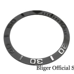 New Slope Black Grey 38mm*30.6mm High quality Ceramic/Alloy Bezel Insert fit 40mm NH35 NH34 GMT Automatic Movement Watch