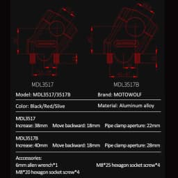 Motorcycle Handlebar Riser Bar Mount Handle Clamp Universal 28mm 22mm For Honda For BMW R1200GS For YAMAHA MT07 MT09