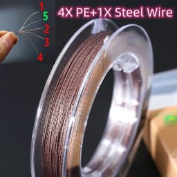 4 Strands Braided Fishing Wire With Steel Soul Multifilament Fishing Tackle For Fishing Equipment