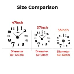3D Wall Clock Luminous Frameless Wall Clocks DIY Digital Clock Wall Stickers Silent Clock for Home Living Room Office Wall Decor