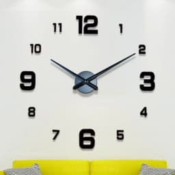 3D Wall Clock Luminous Frameless Wall Clocks DIY Digital Clock Wall Stickers Silent Clock for Home Living Room Office Wall Decor