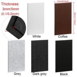 1 Sheet 3/5mm Self Adhesive Furniture Leg Anti Slip Chair Table Mats Felt Pads Anti Scratch Floor Protection DIY Cutting