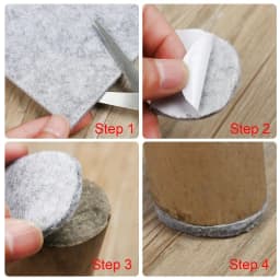 1 Sheet 3/5mm Self Adhesive Furniture Leg Anti Slip Chair Table Mats Felt Pads Anti Scratch Floor Protection DIY Cutting