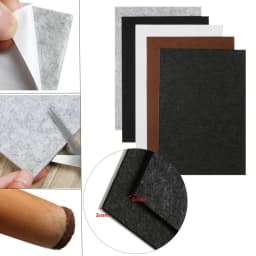 1 Sheet 3/5mm Self Adhesive Furniture Leg Anti Slip Chair Table Mats Felt Pads Anti Scratch Floor Protection DIY Cutting