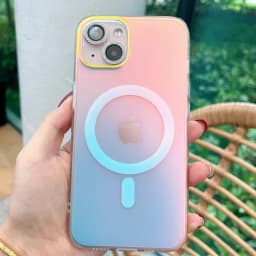 Fashion Matte Aurora Laser Gradient Phone Case For iPhone 17 Pro Max 16 15 14 13 12 Pro Max 16 Plus 17Air 11 Shockproof Cover