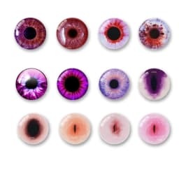 20pcs 8mm-20mm New Fashion Eyes Mixed Handmade Photo Glass Cabochons Pattern Flat Glass Eyes with Round Pupils Supplies