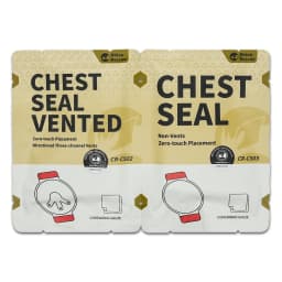 RHINO RESCUE Vent Chest Seal Twin-Pack, Emergency Seal Patch for First Aid Kit, IFAK Supplies for Outdoor Camping